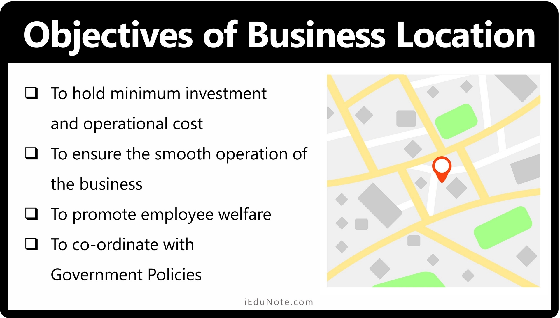 Objectives of Business Location Objectives of Business Location