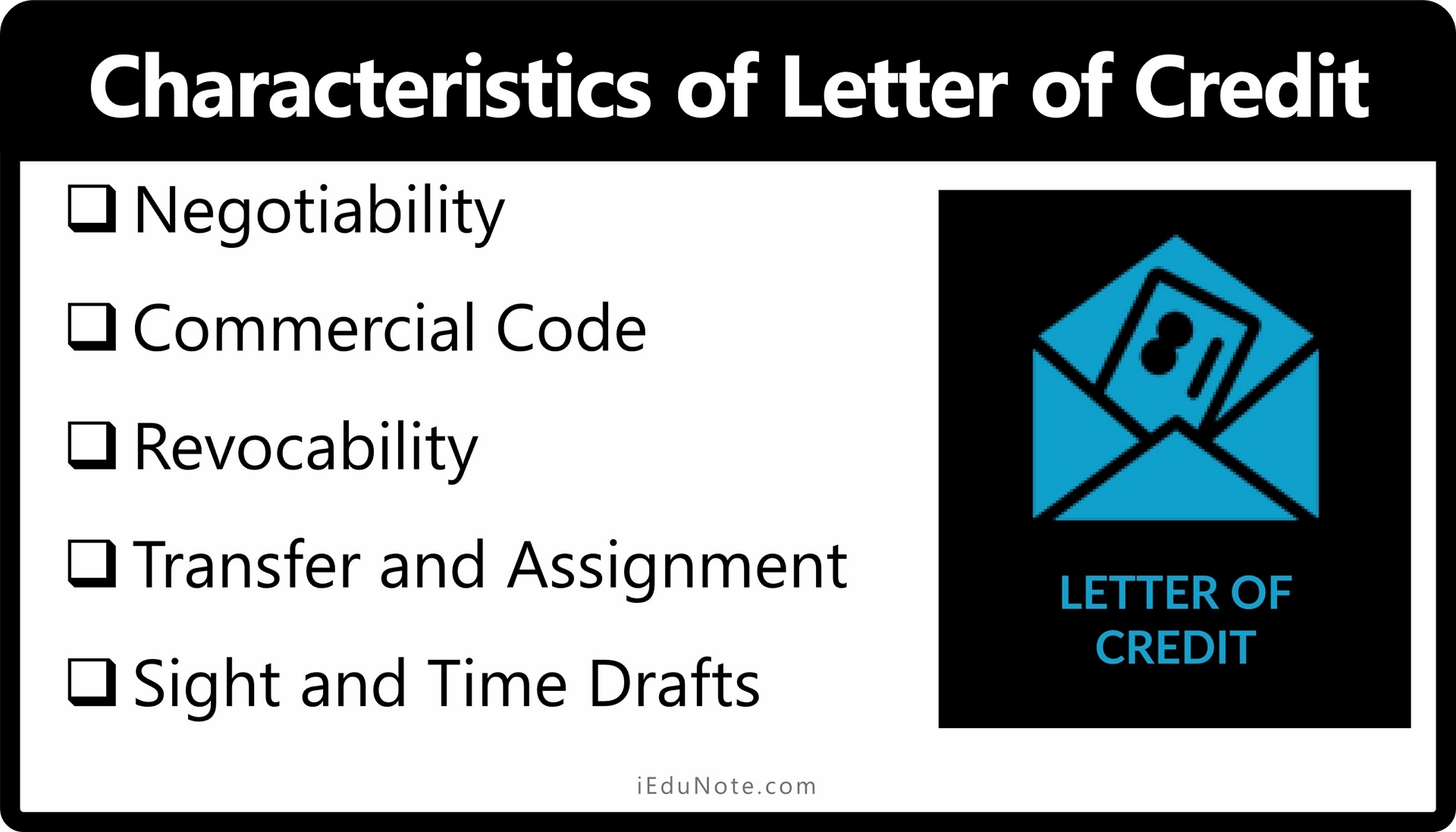 Characteristics of Letter of Credit