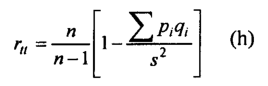 Kuder-Richardson Formula