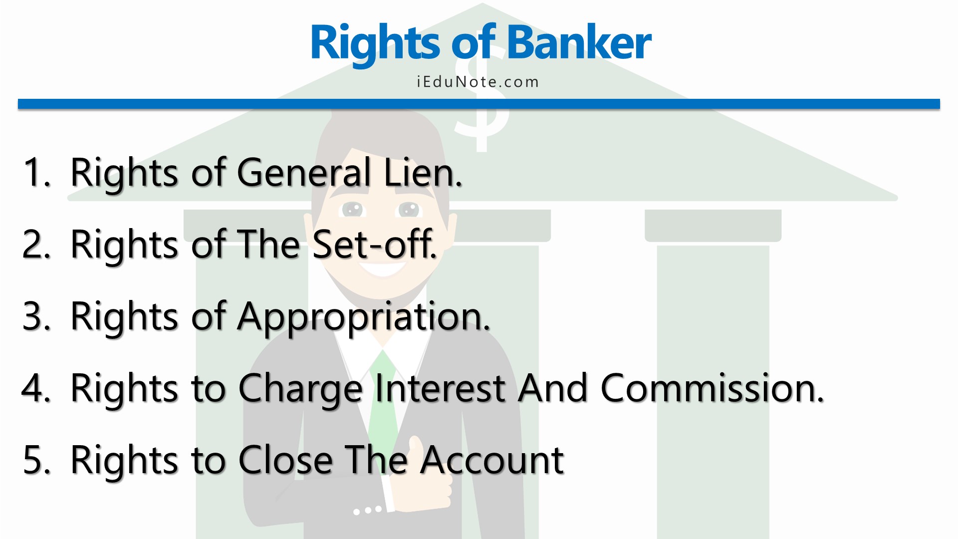 rights of banker