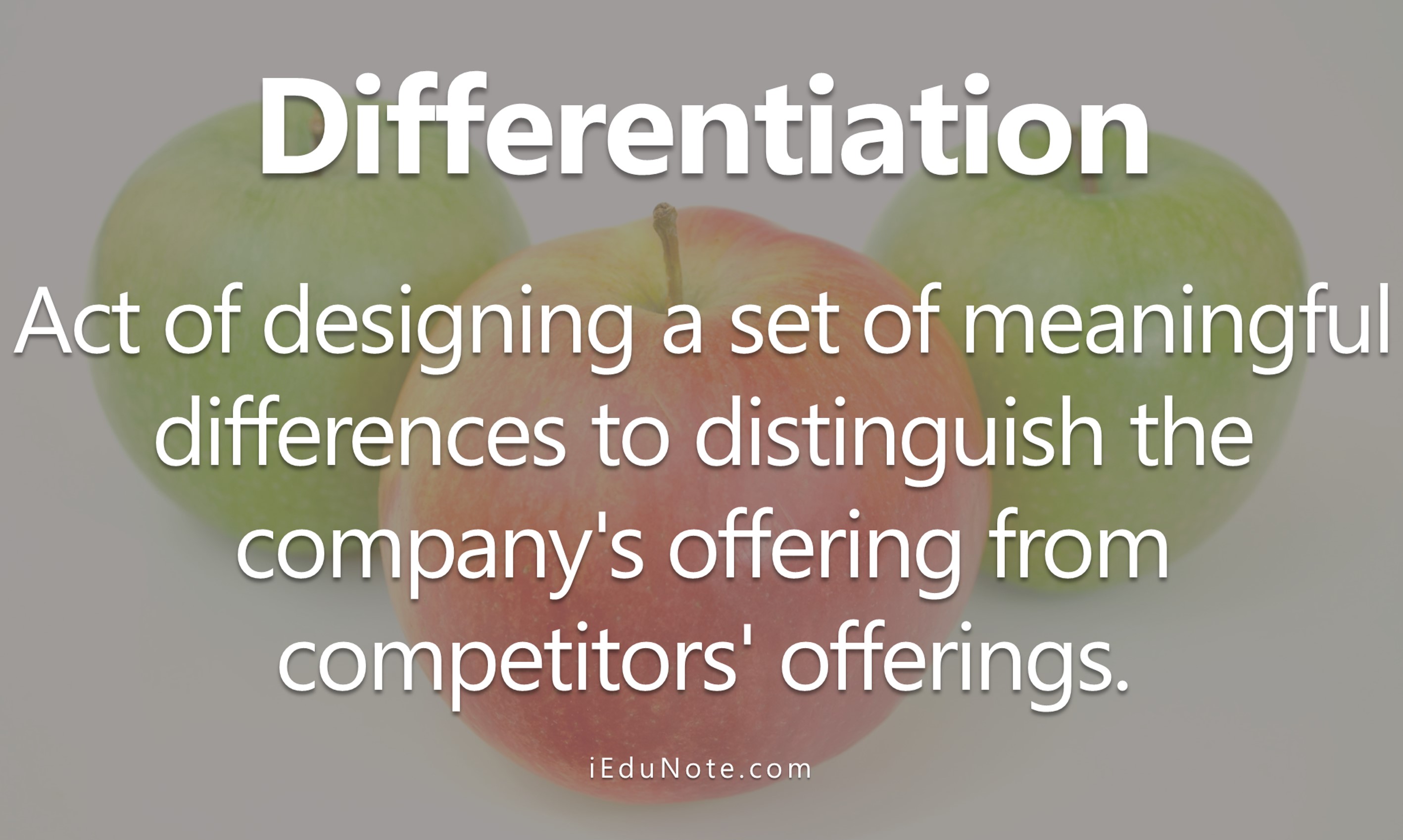 Concept of Differentiation