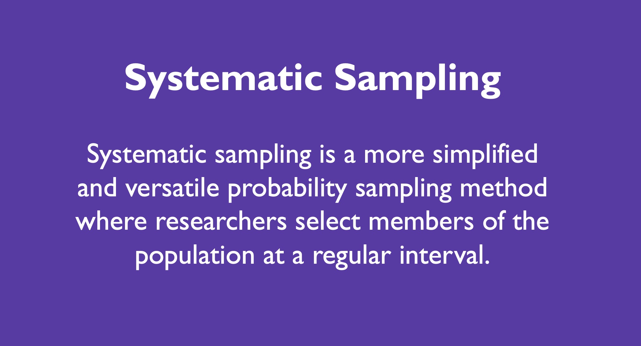 Systematic Sampling Definition