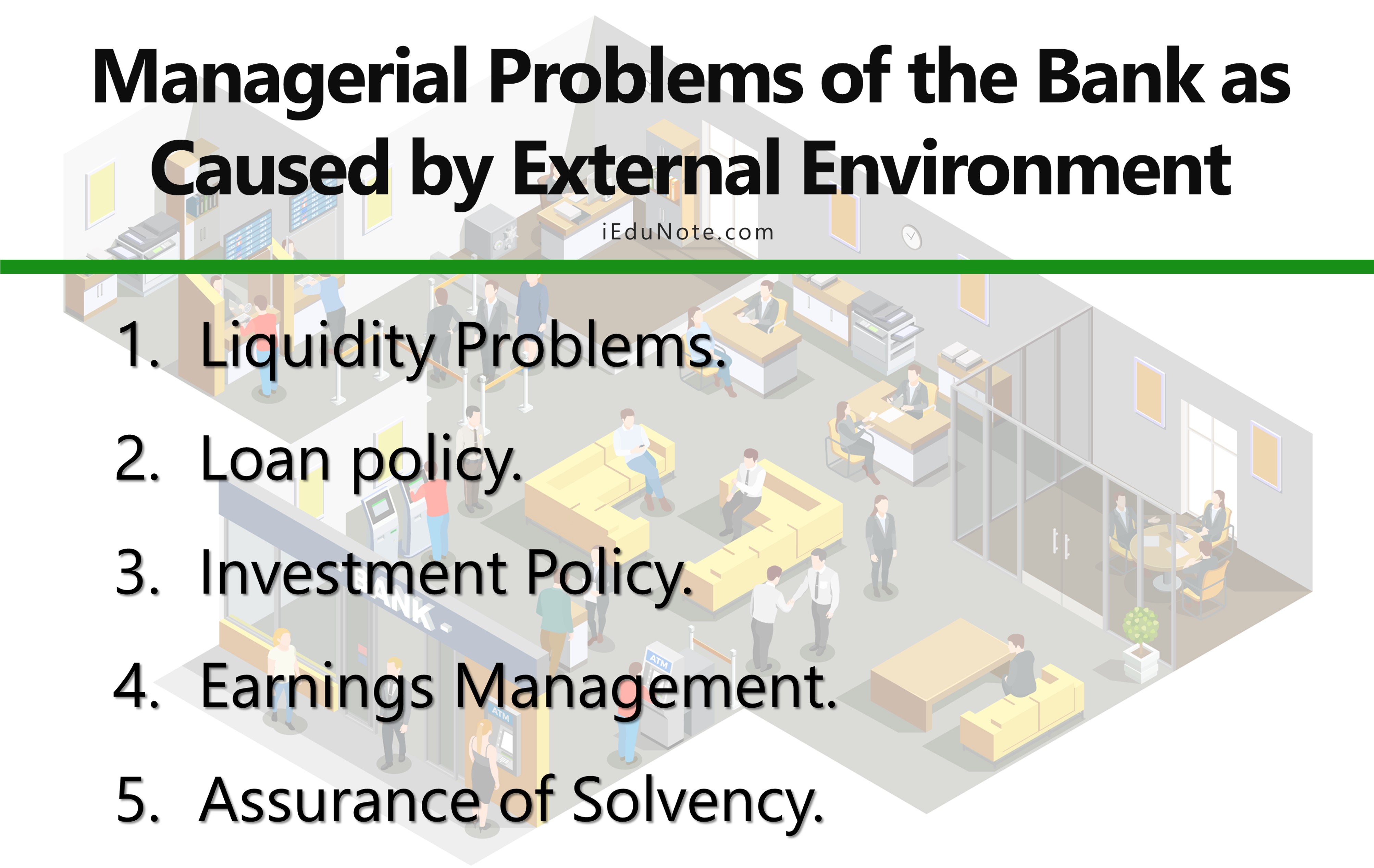 managerial problems of bank as caused by external environment