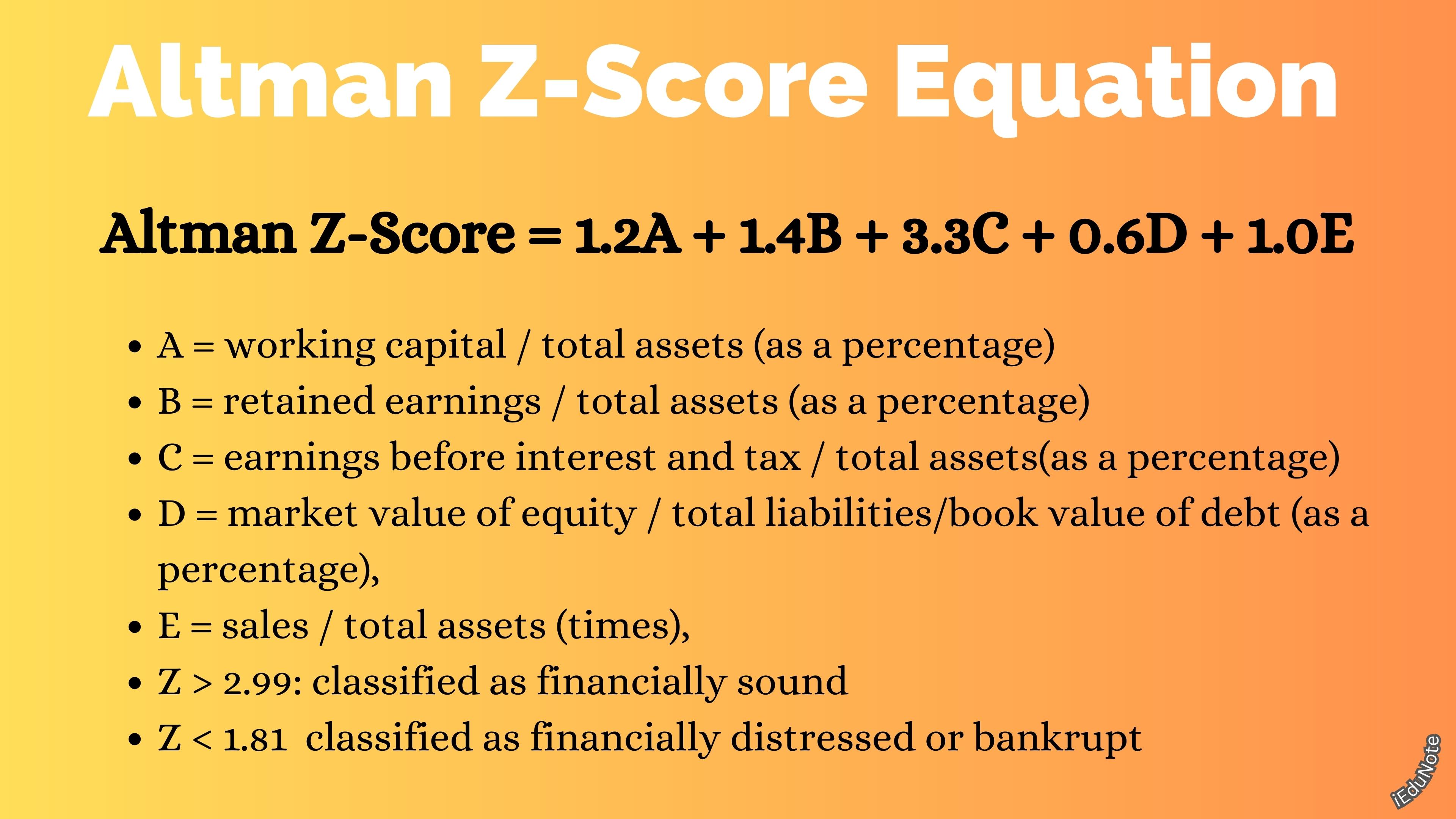 altman z score model