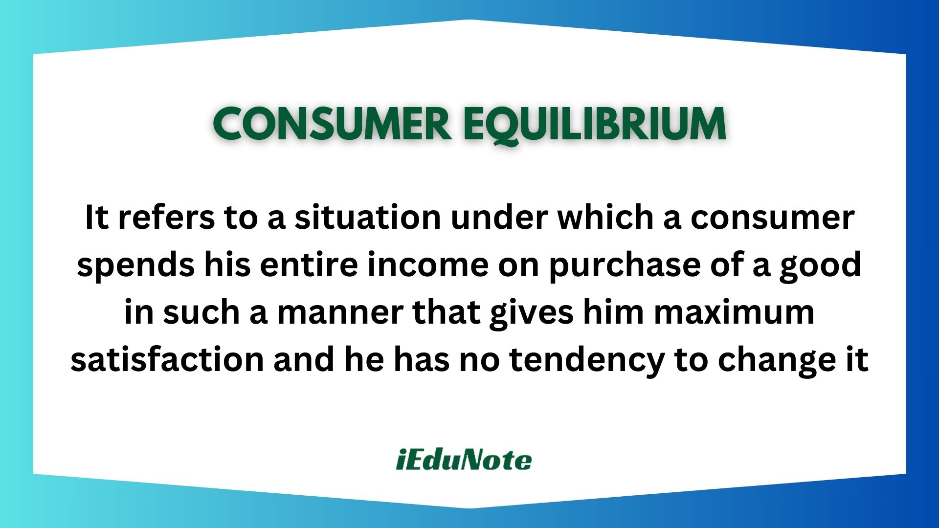 consumer's equilibrium
