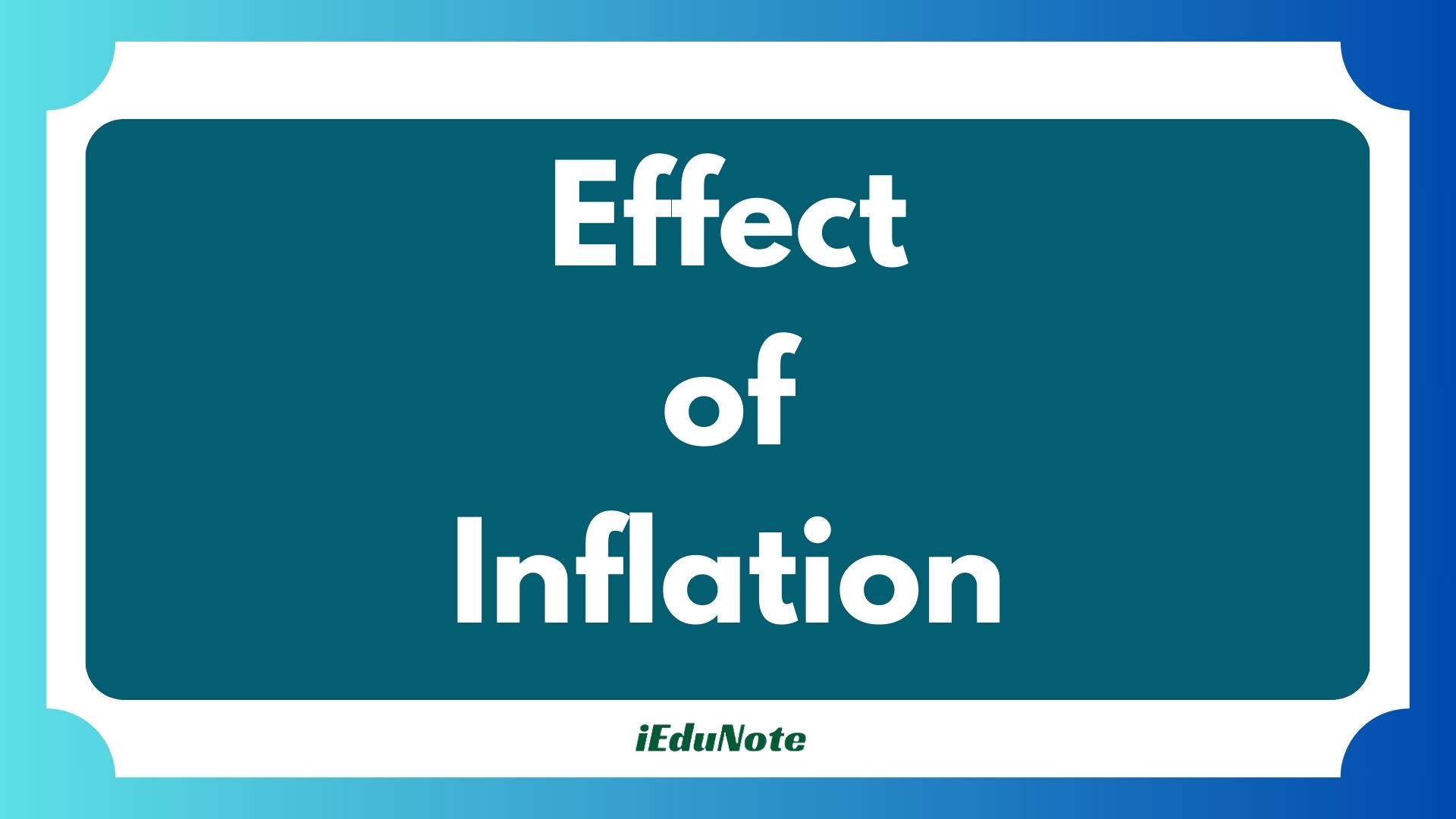 effect of inflation