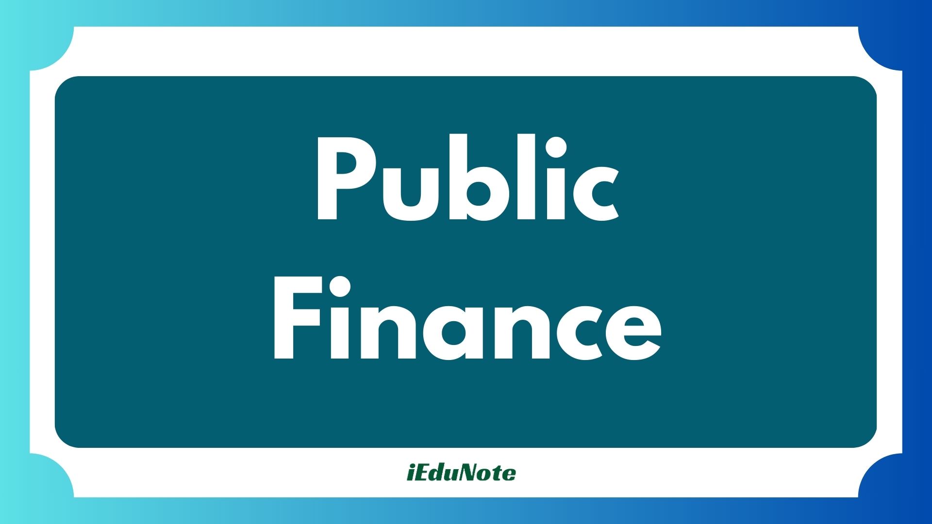 public finance