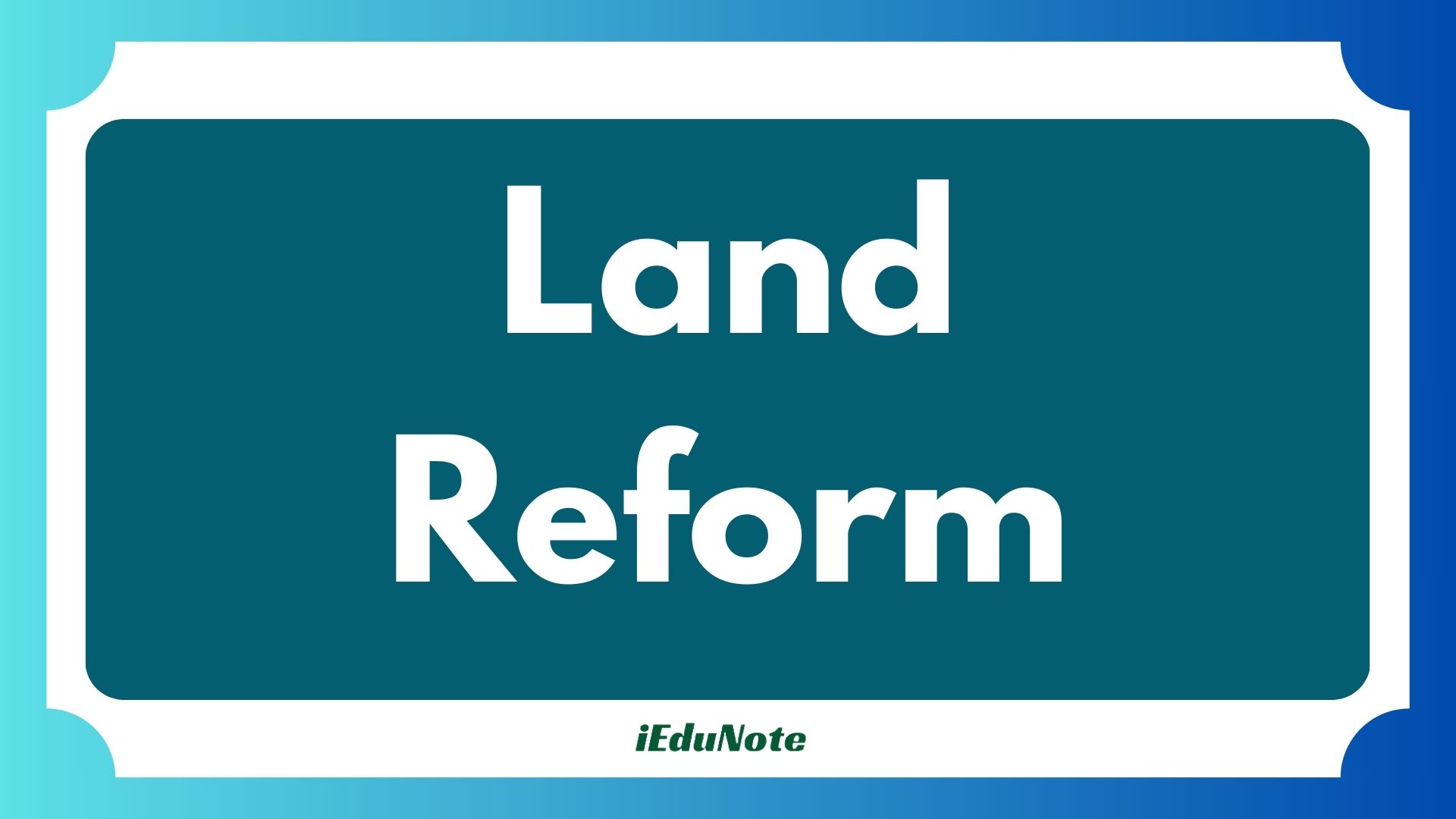 land reform