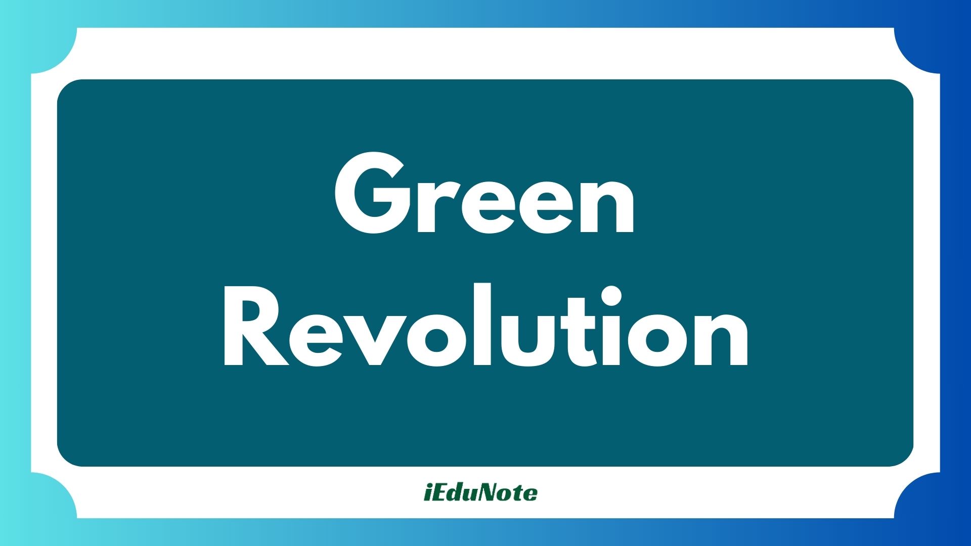 green revolution