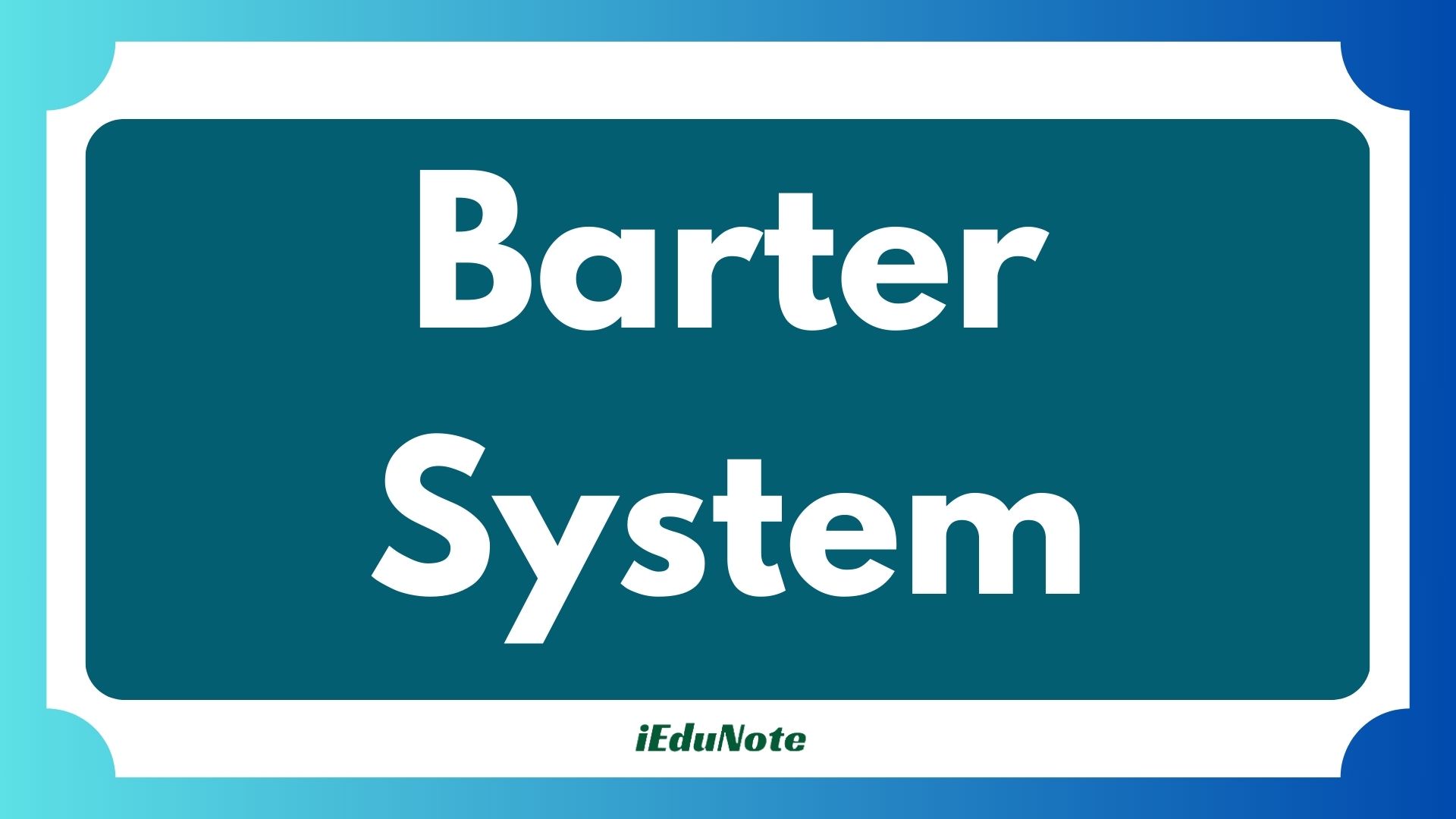 barter system