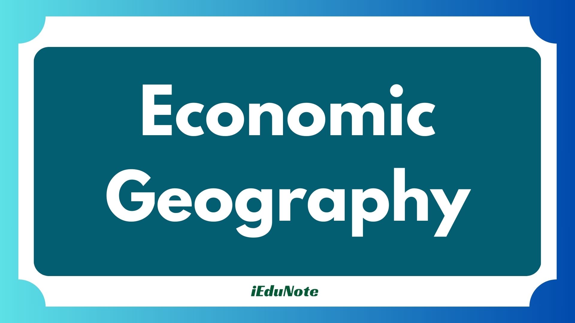 economic geography
